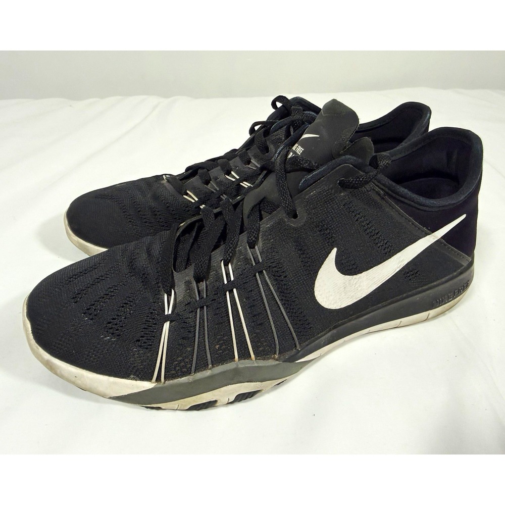 Nike Free TR 6 Low Top Lace Up Athletic Sneakers Black/White 833413-001
